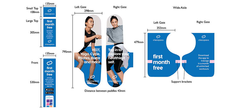 ClassPass, fitness studios, classes, gyms,bDesign, Art Direction, Creative Campaign