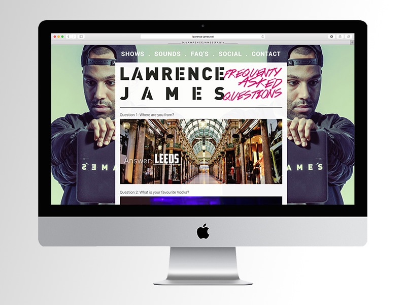 lawrence james, leeds, ministry, sound, hed kandi, talent, music, dj, pioneer, technics, mixing, festivals, design, website, digital