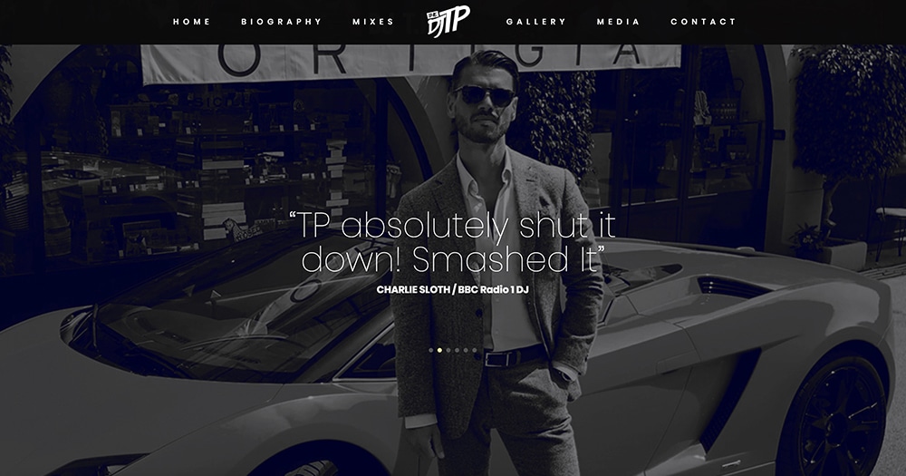 DJ TP, Tony Perry, London, Celebrity, Luxury, Presenter, Website, Design