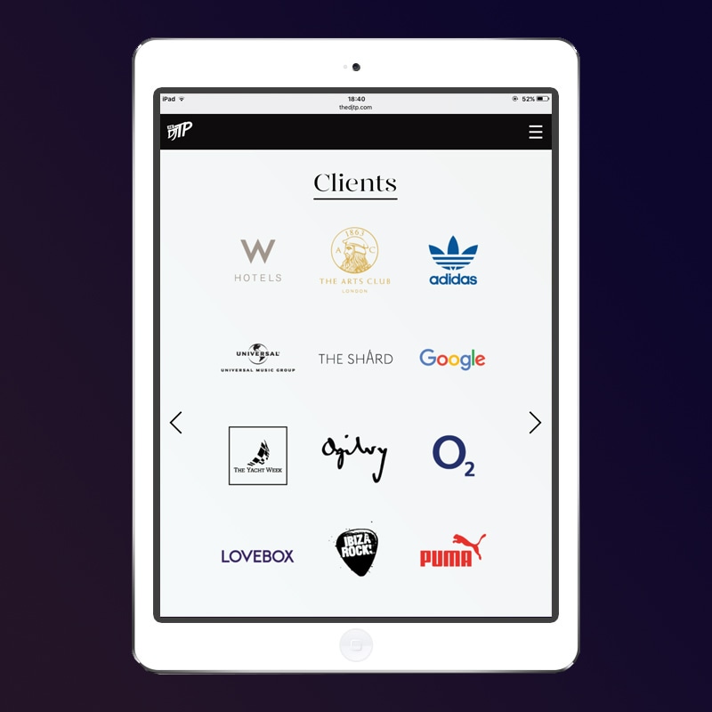 DJ TP, Tony Perry, London, Celebrity, Luxury, Presenter, Website, Design