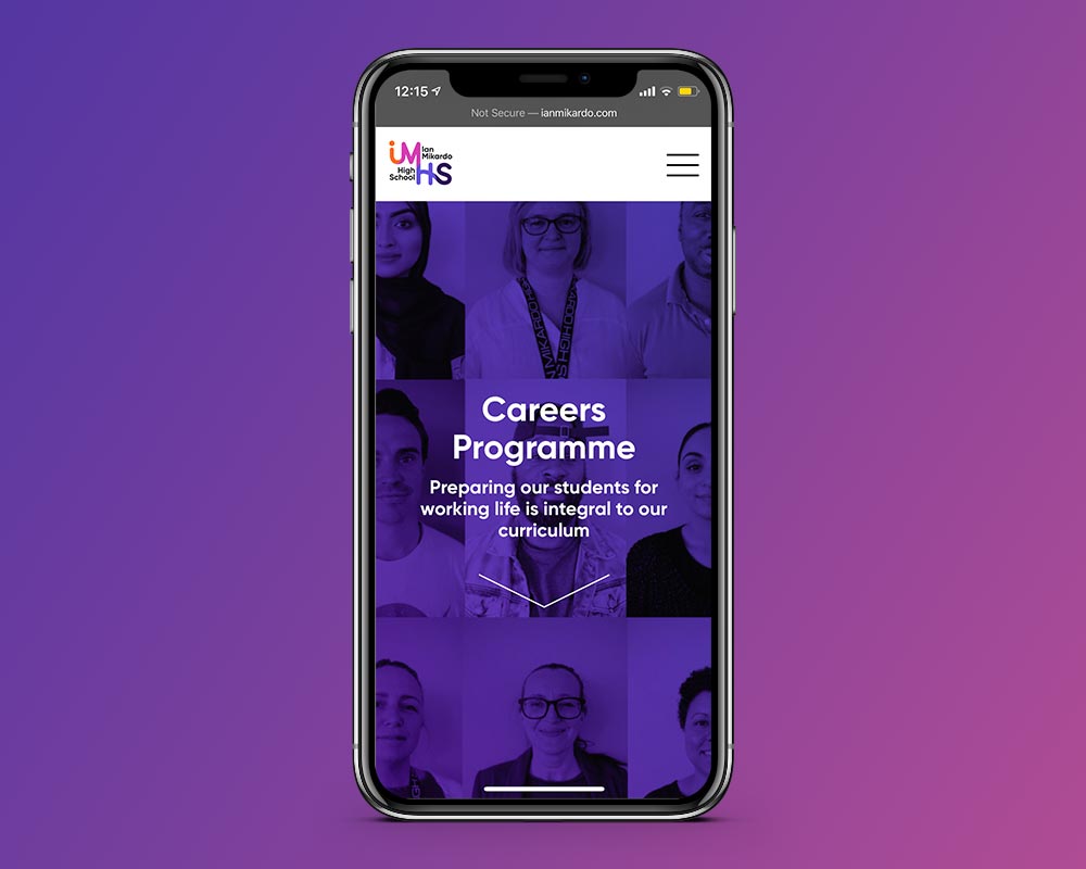 imhs, ian mikardo high school, london, bow, design, website design, students, branding