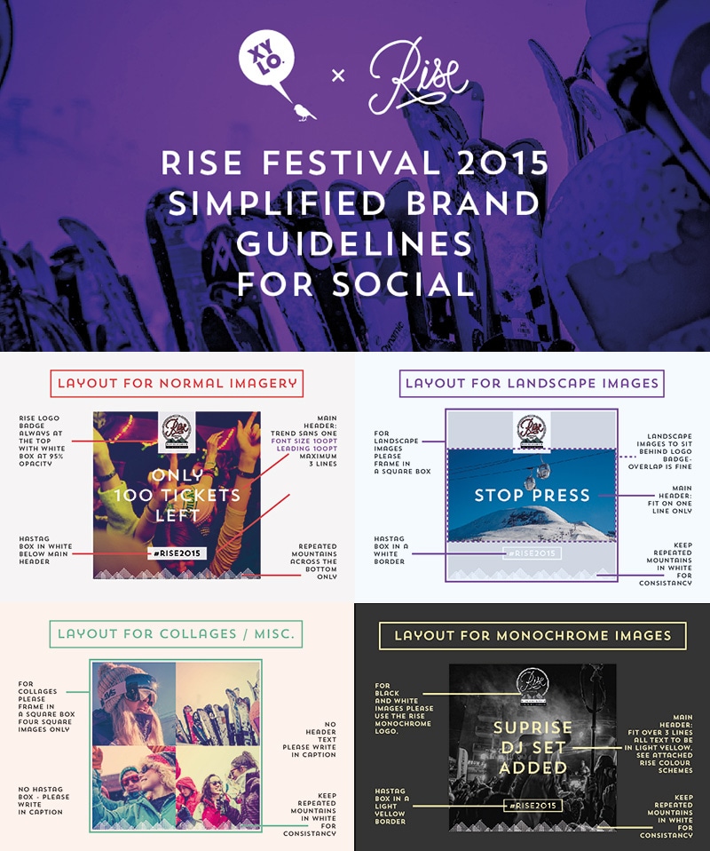 rise, festival, wasteland, ski, france, les deux alps, sigma, live, music, dancing, skiing, mountains, website design, branding, programme, design