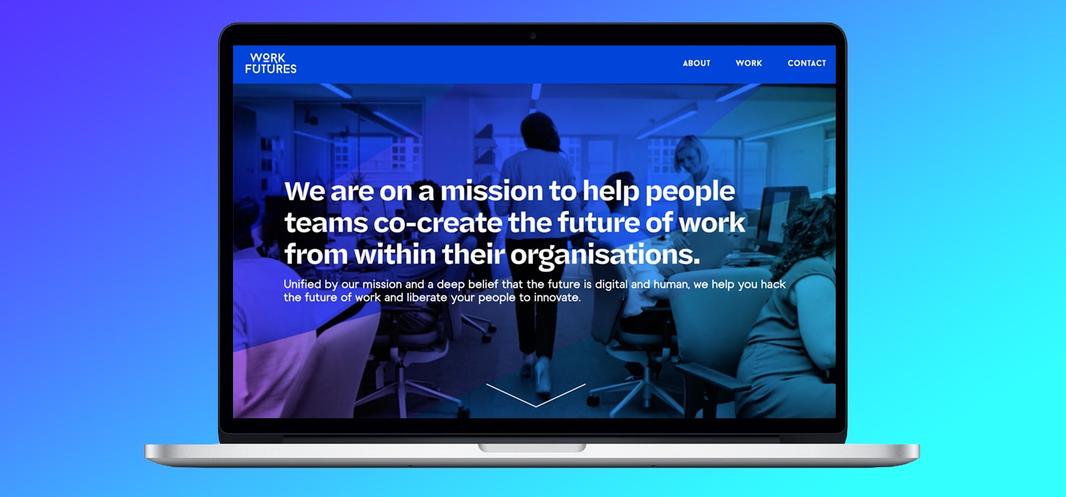 work futures, tech, learning, branding, design, website design